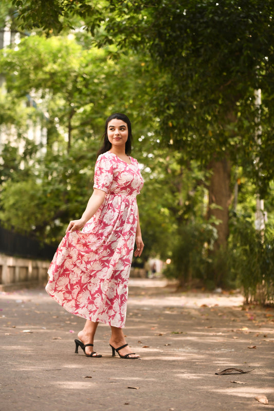 presents new casual wear midi dress for women
