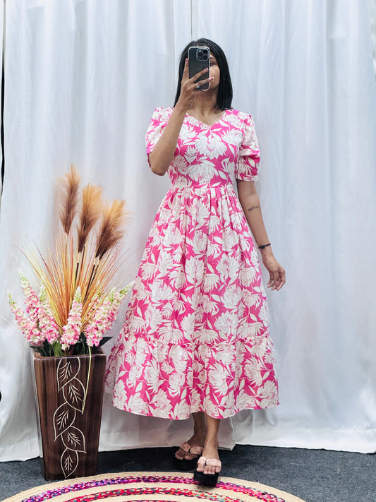 Presents new casual wear midi dress for women