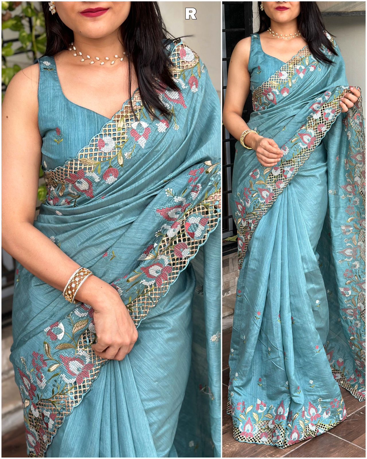 Beautiful Visca Slub Silk Saree For Women