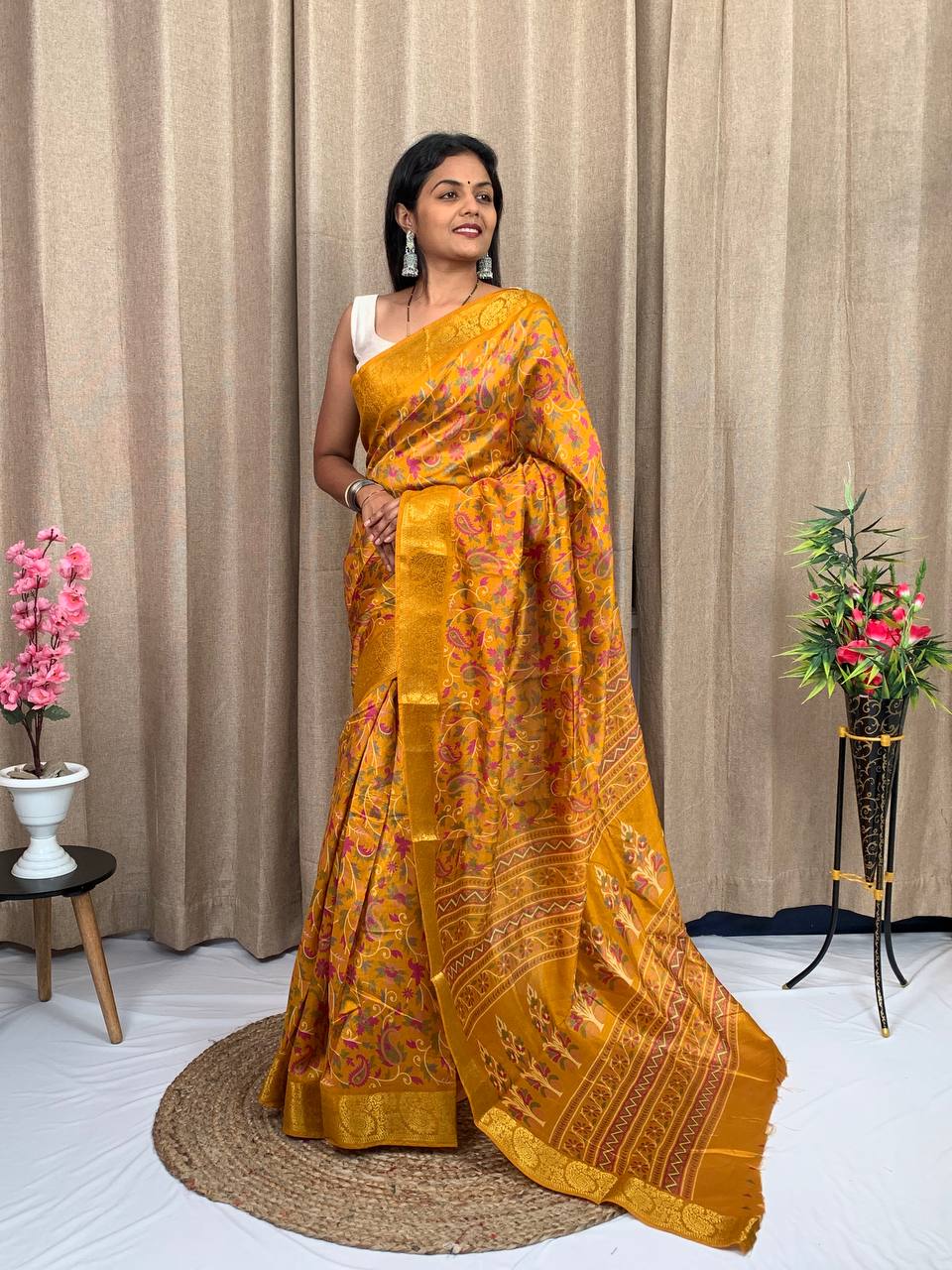 Presents Tussar Silk Saree For Women