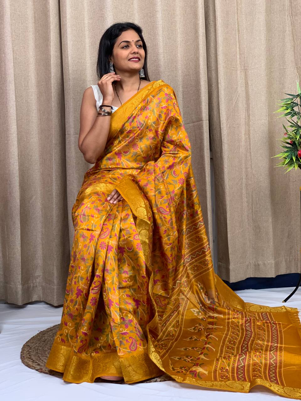 Presents Tussar Silk Saree For Women