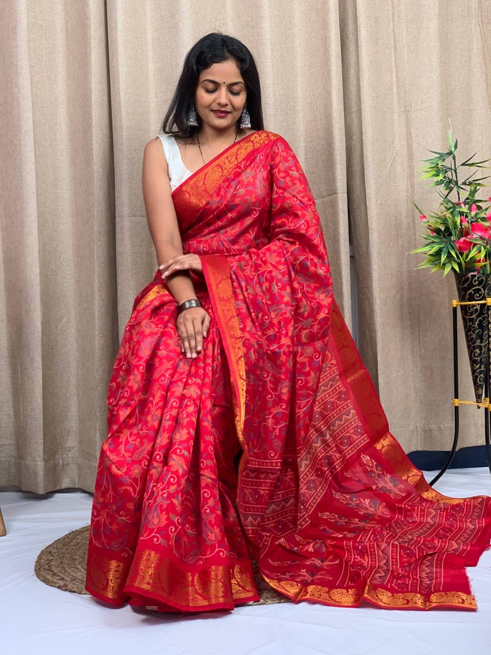Presents Tussar Silk Saree For Women