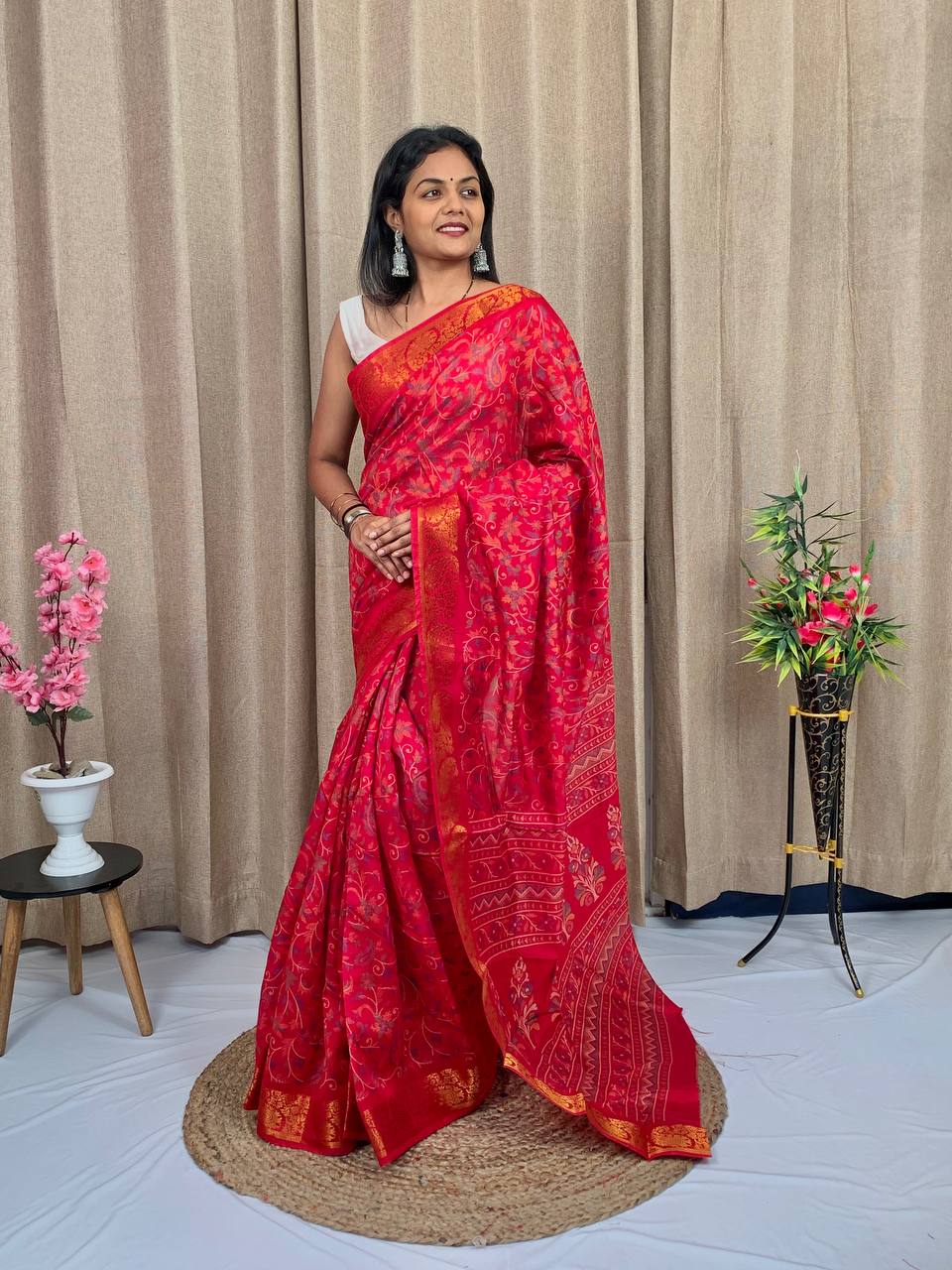 Presents Tussar Silk Saree For Women