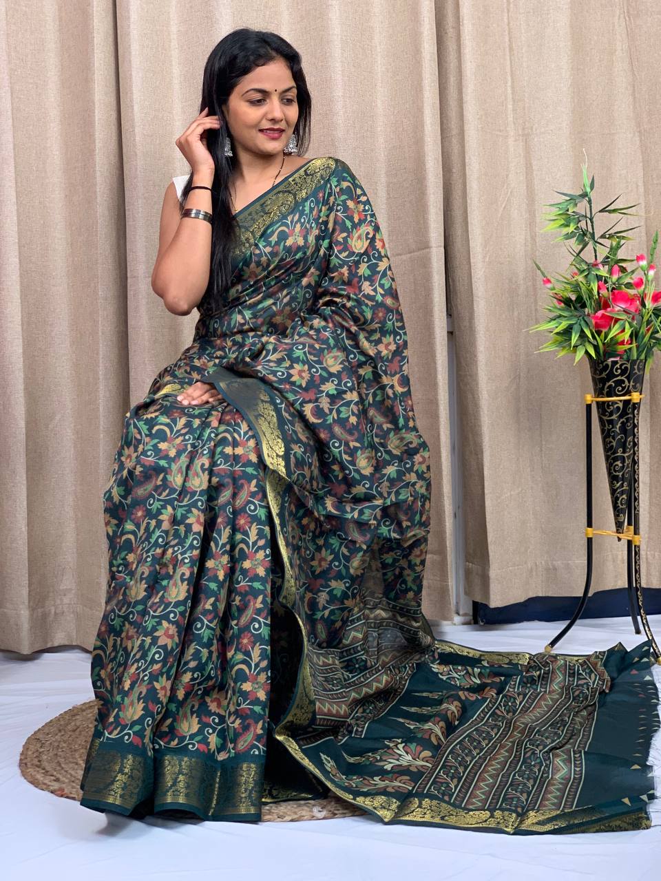 Presents Tussar Silk Saree For Women