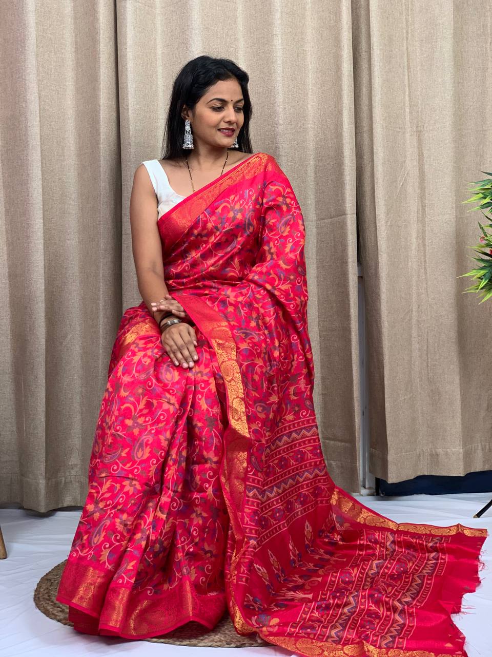 Presents Tussar Silk Saree For Women