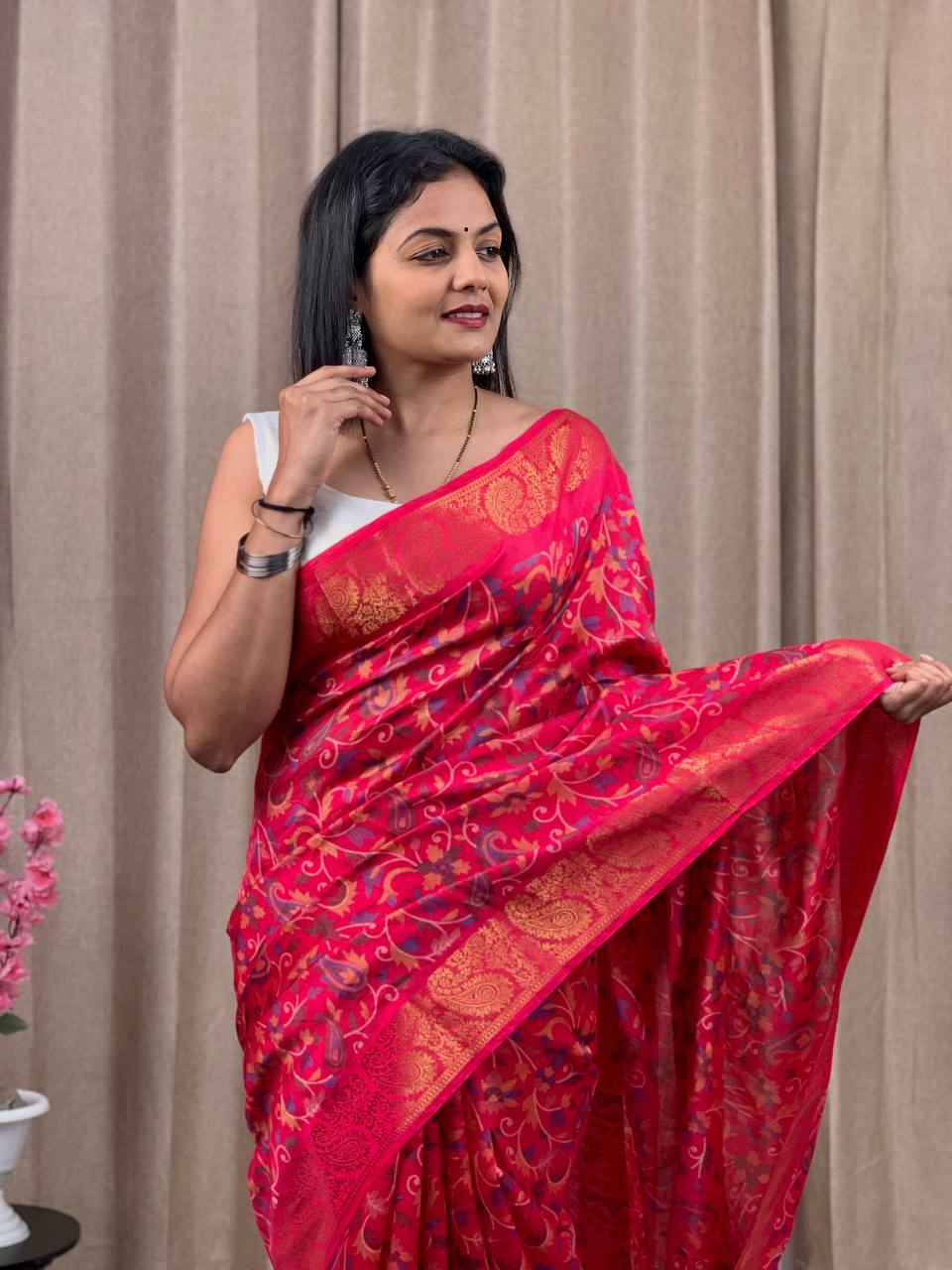 Presents Tussar Silk Saree For Women