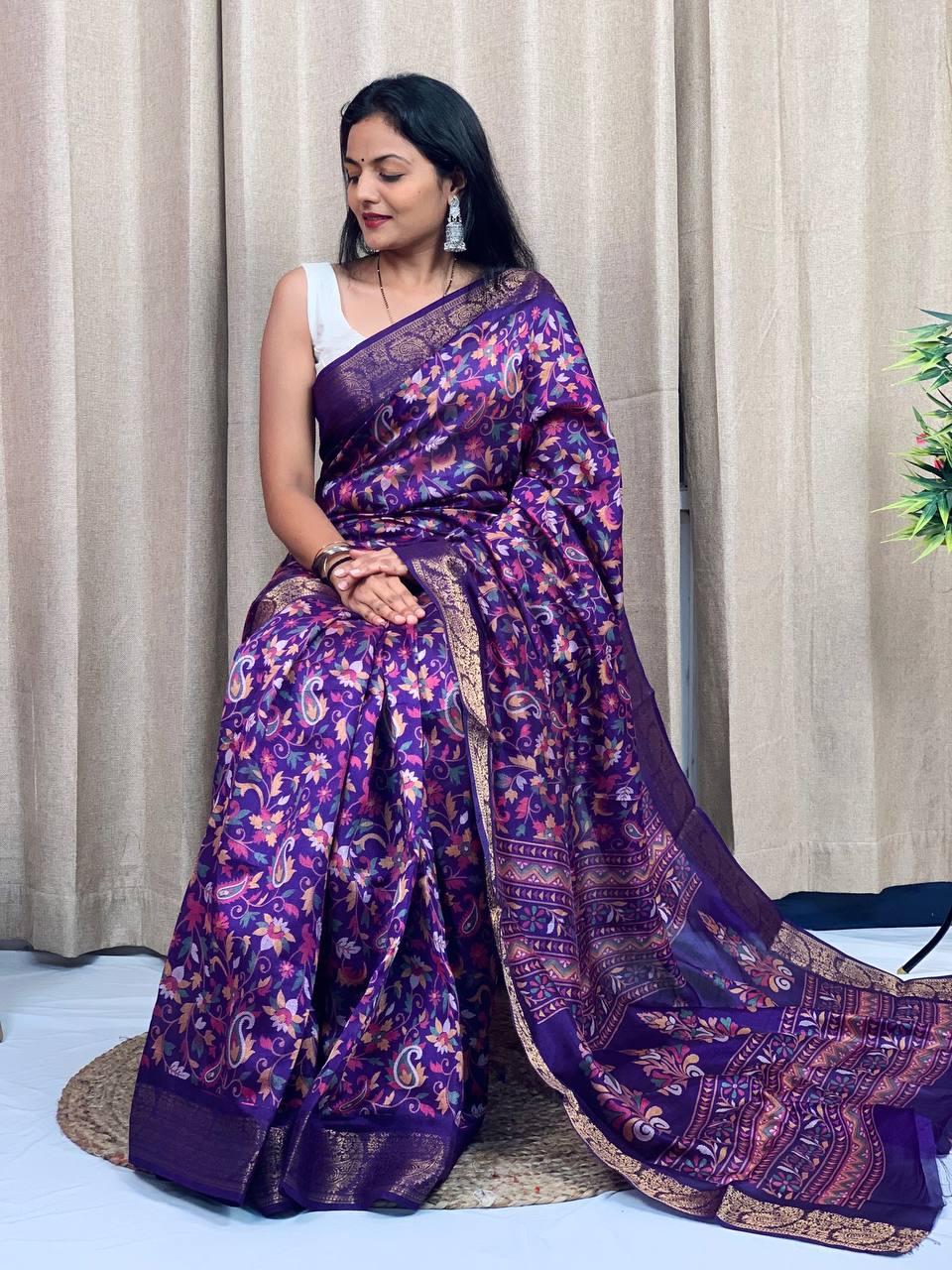 Presents Tussar Silk Saree For Women