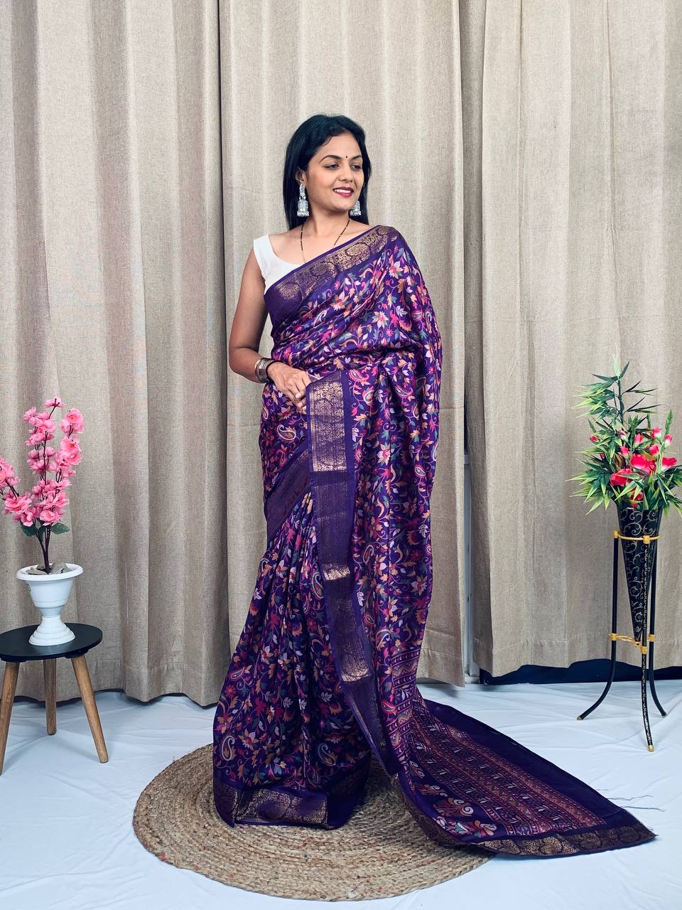Presents Tussar Silk Saree For Women