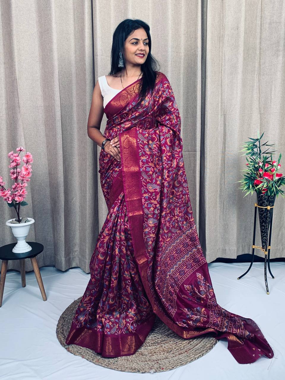 Presents Tussar Silk Saree For Women