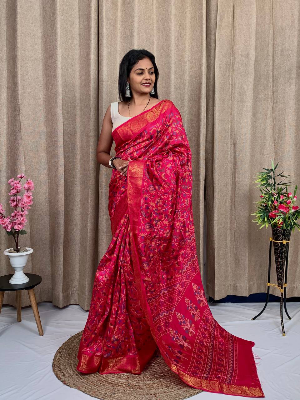 Presents Tussar Silk Saree For Women