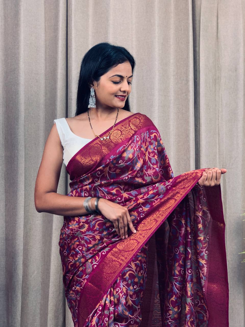 Presents Tussar Silk Saree For Women
