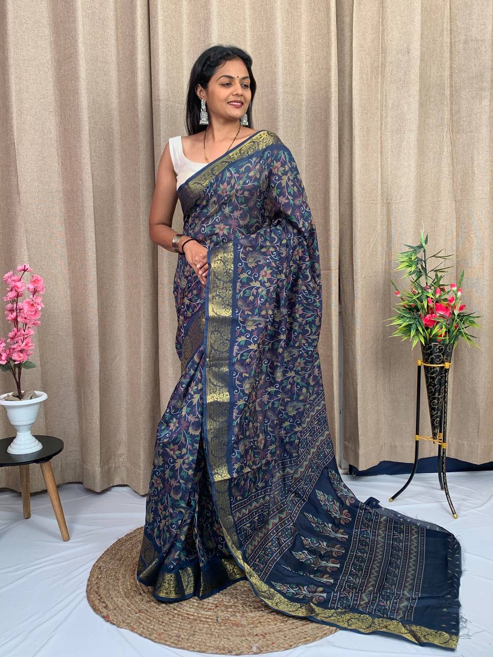 Presents Tussar Silk Saree For Women