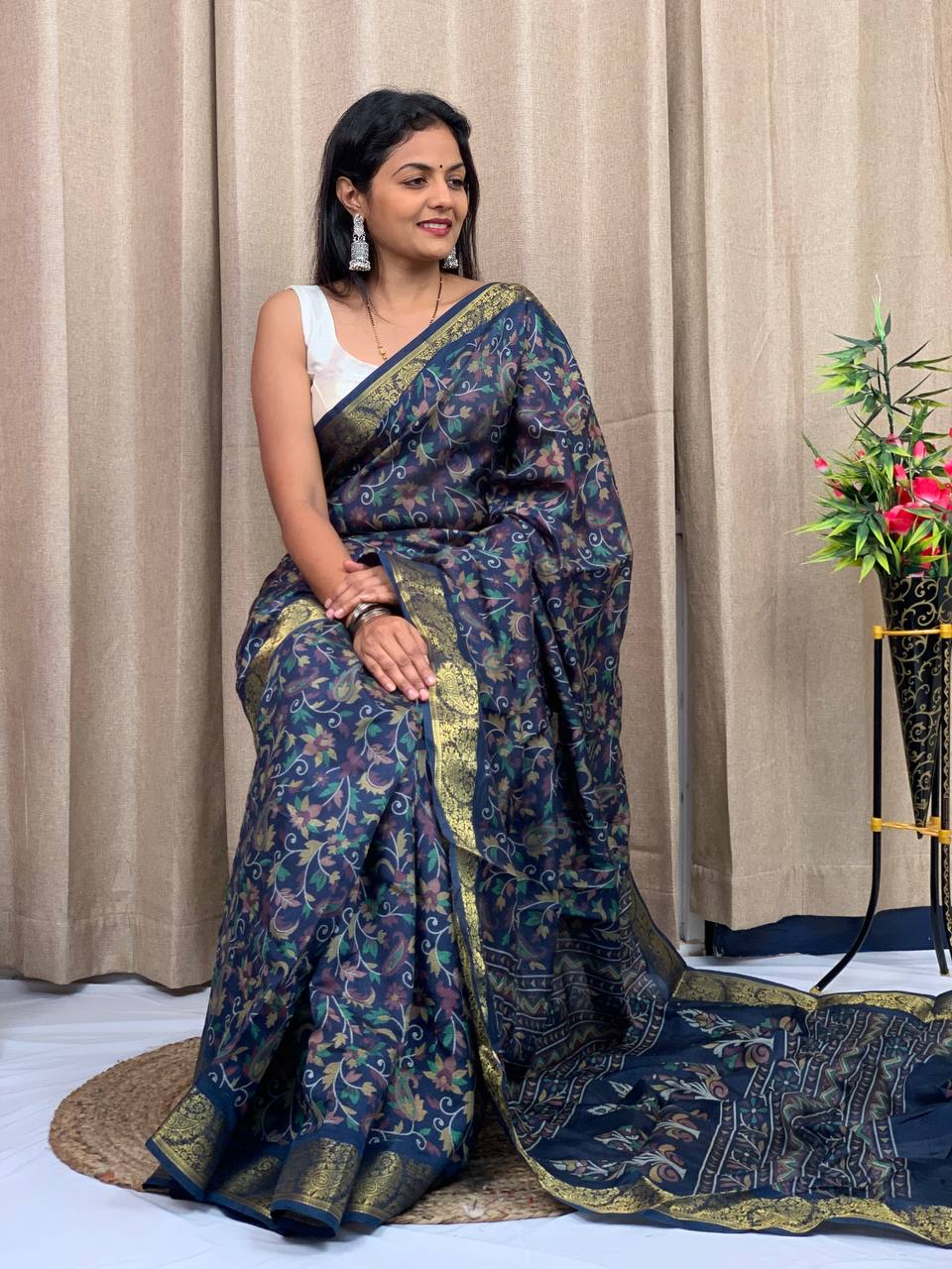 Presents Tussar Silk Saree For Women