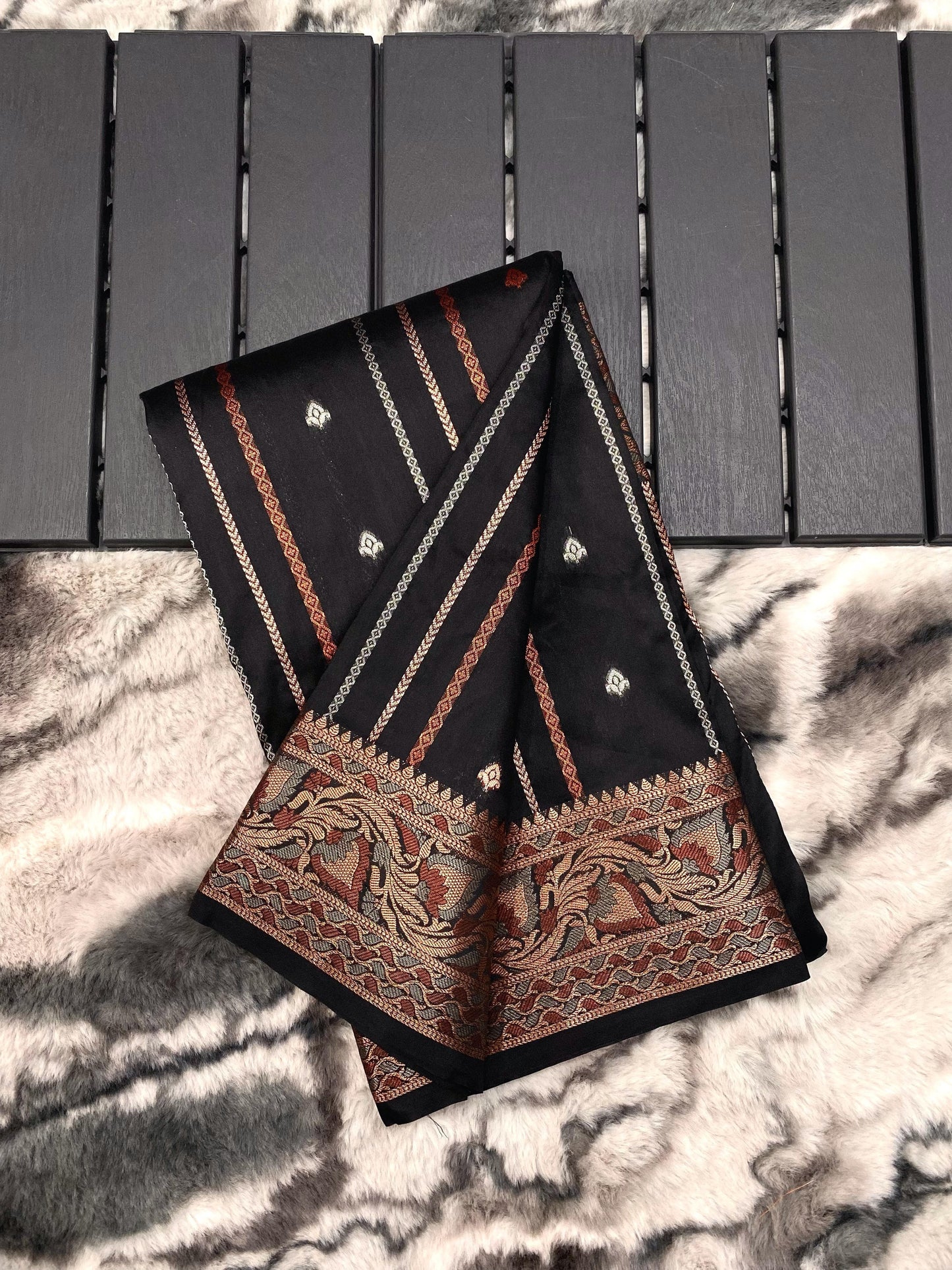 presents SILK SAREES WITH SILVER , COPPER AND ANTIQUE WEAVING