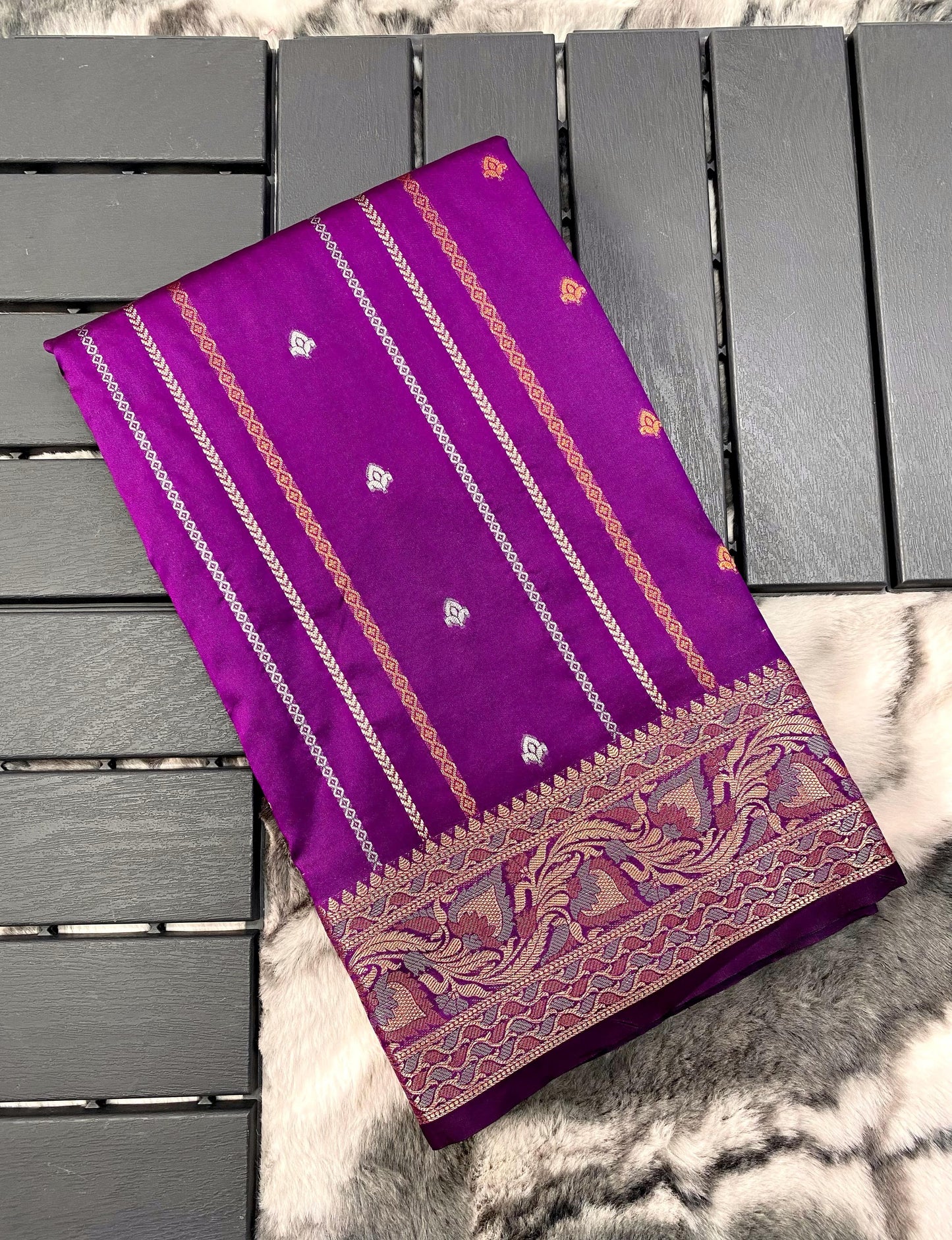 presents SILK SAREES WITH SILVER , COPPER AND ANTIQUE WEAVING
