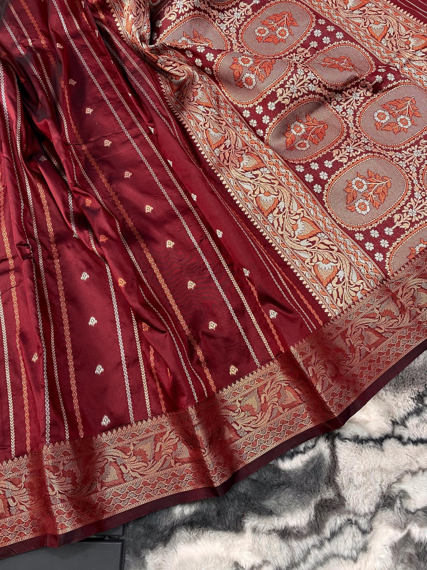 presents SILK SAREES WITH SILVER , COPPER AND ANTIQUE WEAVING