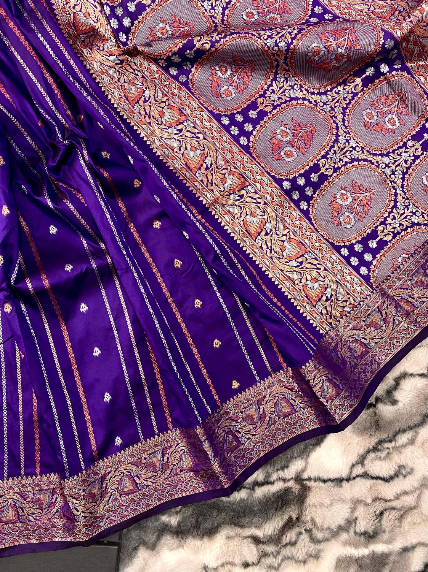 presents SILK SAREES WITH SILVER , COPPER AND ANTIQUE WEAVING