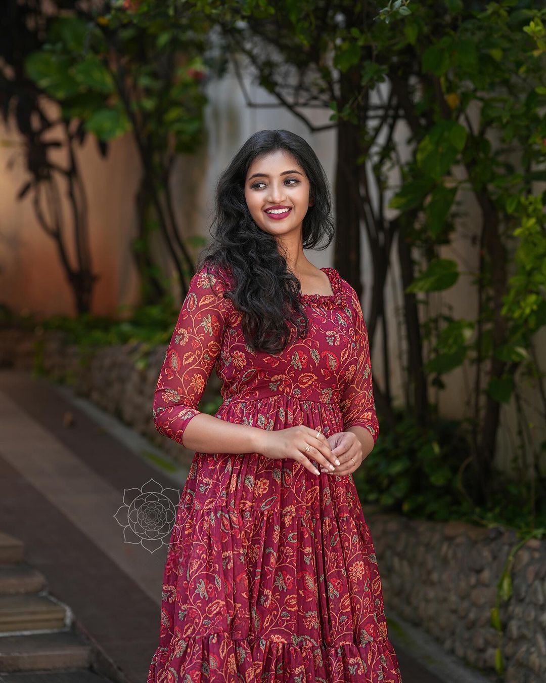 X-Lady launching marun ❤️kalamkari short dress