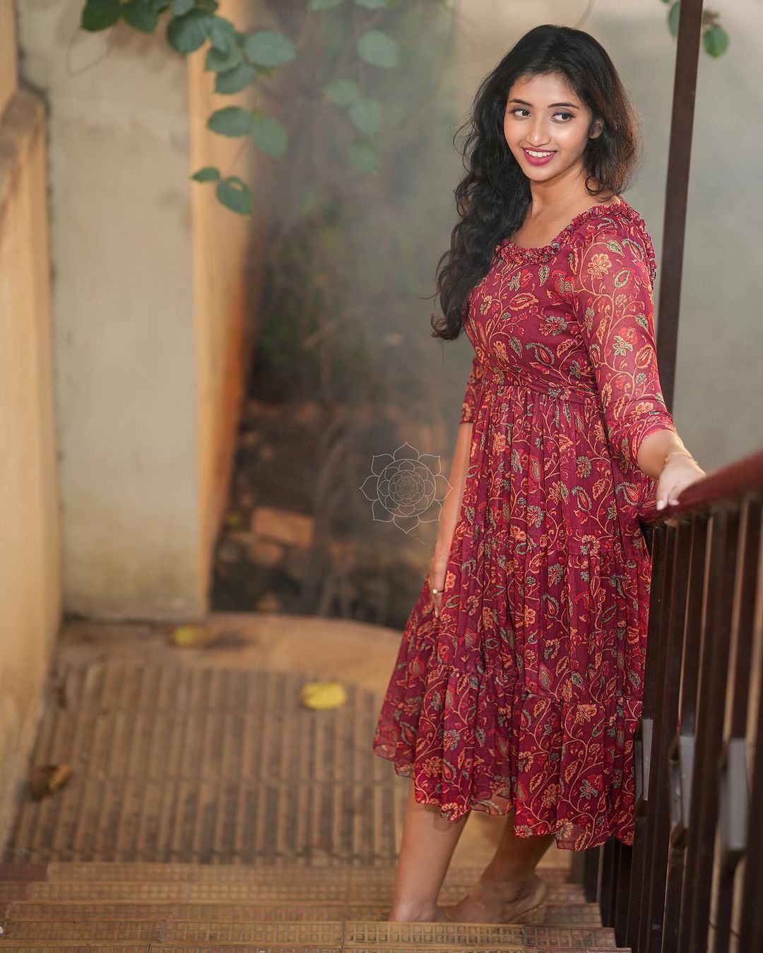 X-Lady launching marun ❤️kalamkari short dress