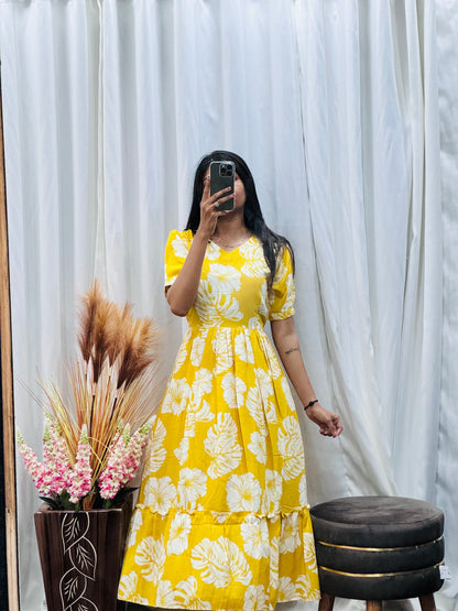 Presents new casual wear midi dress for women