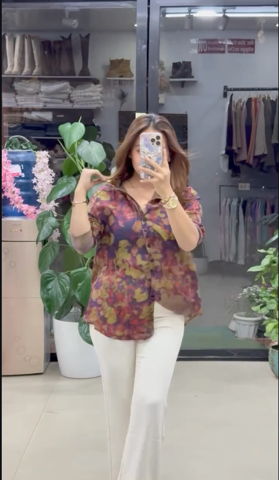 geographic print shirts for women