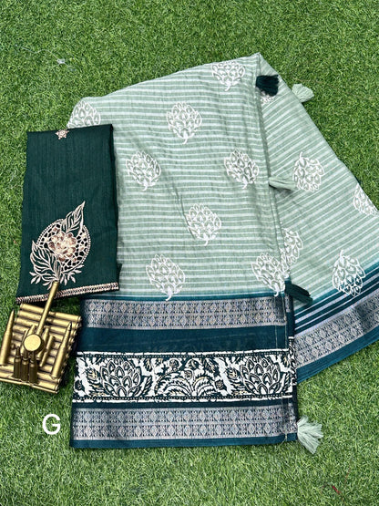 presents muslin cotton saree with viscose lining weaving saree for women
