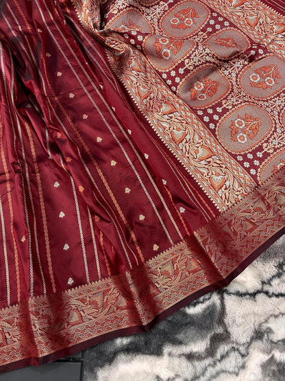 presents SILK SAREES WITH SILVER , COPPER AND ANTIQUE WEAVING