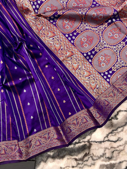 presents SILK SAREES WITH SILVER , COPPER AND ANTIQUE WEAVING