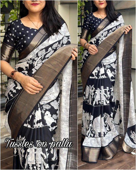 presents maslin cotton saree