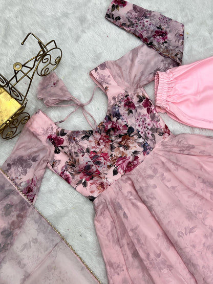 presents heavy pure soft organja silk print gown