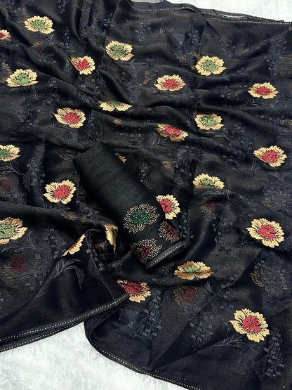 presents zareen Sitara chiffon saree