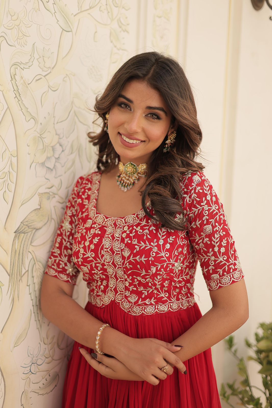 Designer Gown is luxury clothing Considered to be high quality Made by Zari-Thread & Sequins Embroidery. This is Made for Desirable Women's who deserve it