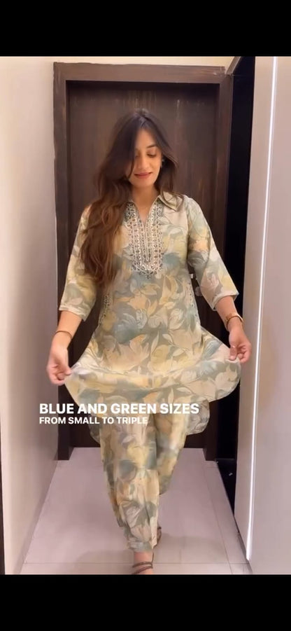 Featuring beautiful Heavy muslin Co-ord Set for women