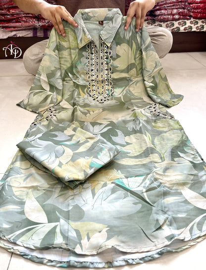 Featuring beautiful Heavy muslin Co-ord Set for women