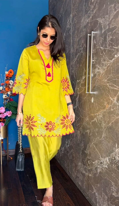 presents perrot embrodairy cutwork cordset for women