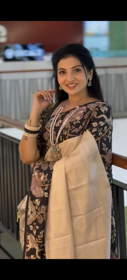 Gajraj Heavy handloom tussar silk  saree