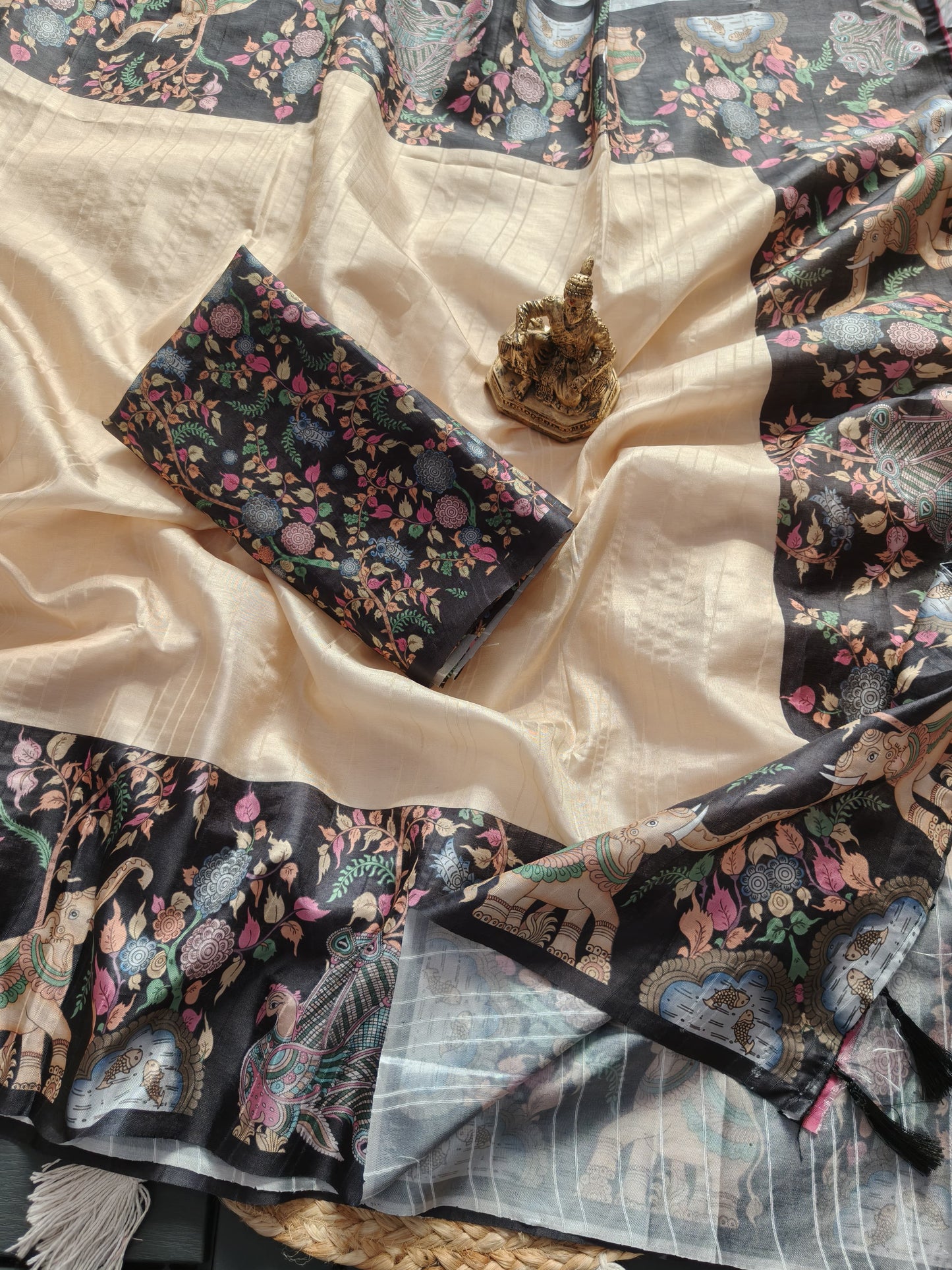 Gajraj Heavy handloom tussar silk  saree