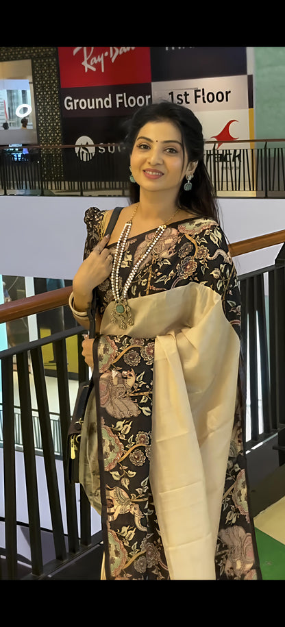 Gajraj Heavy handloom tussar silk  saree