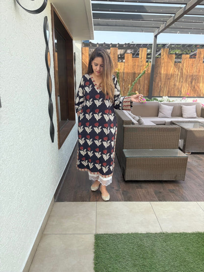 Avanika floral print kurta for women