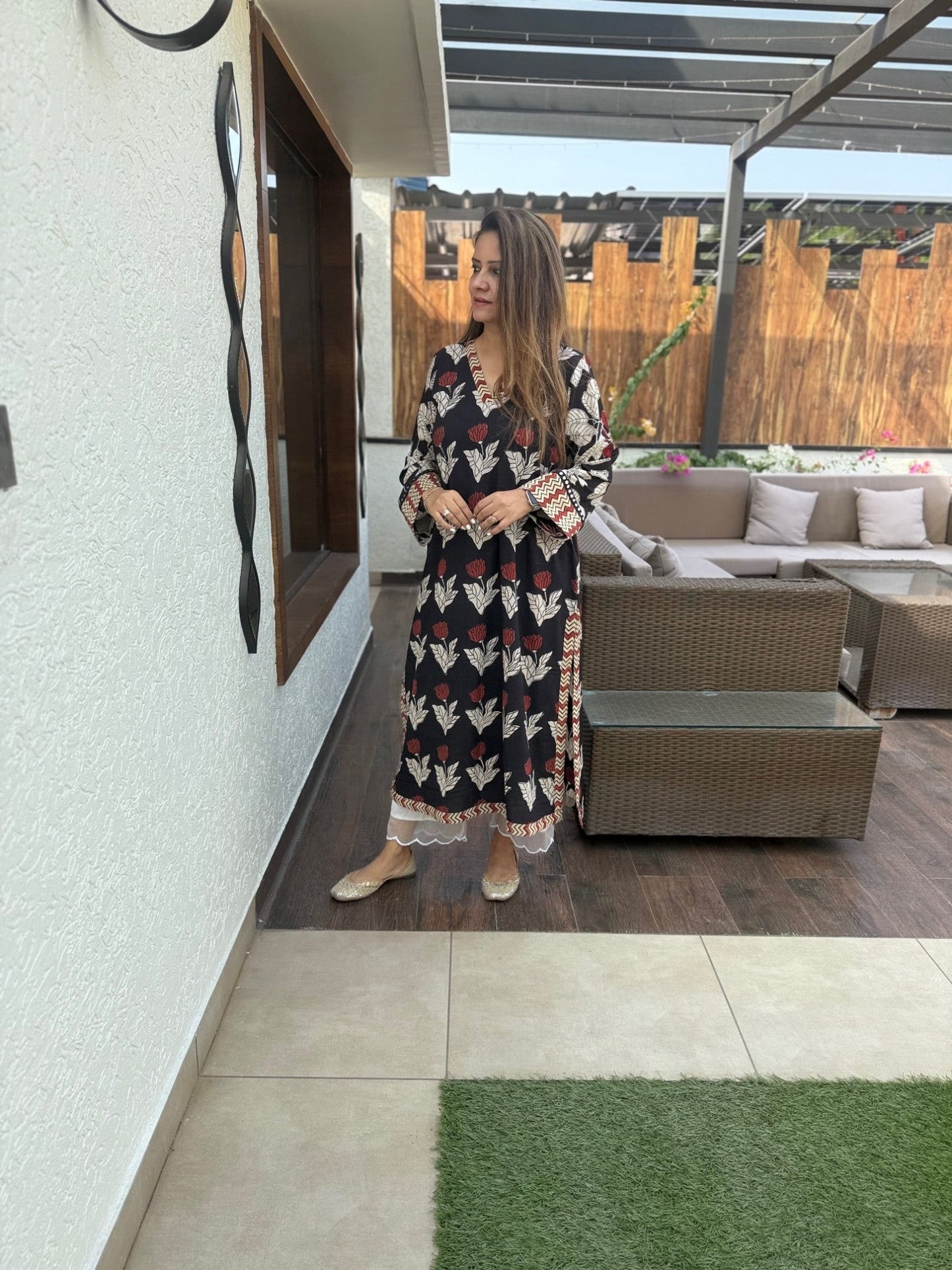 Avanika floral print kurta for women