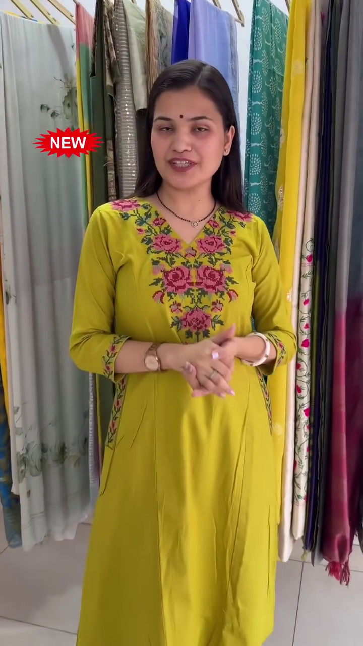 Shikha pure cotton comfy A-line kurta for women