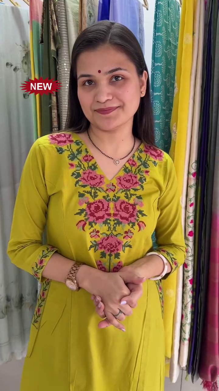 Shikha pure cotton comfy A-line kurta for women