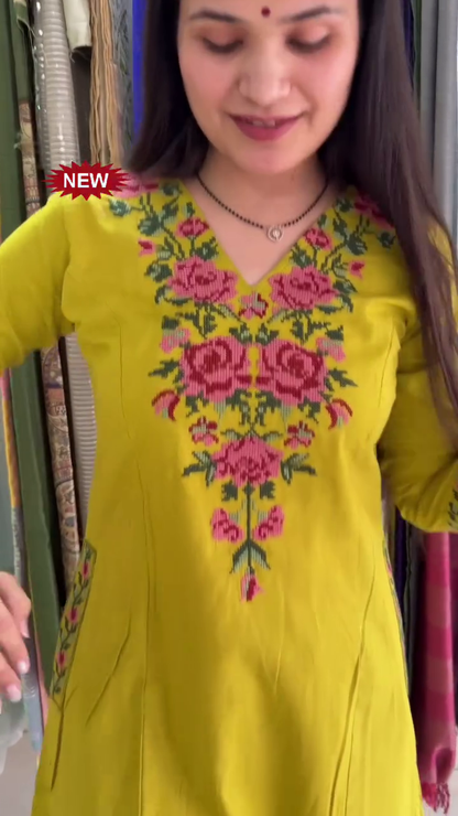 Shikha pure cotton comfy A-line kurta for women